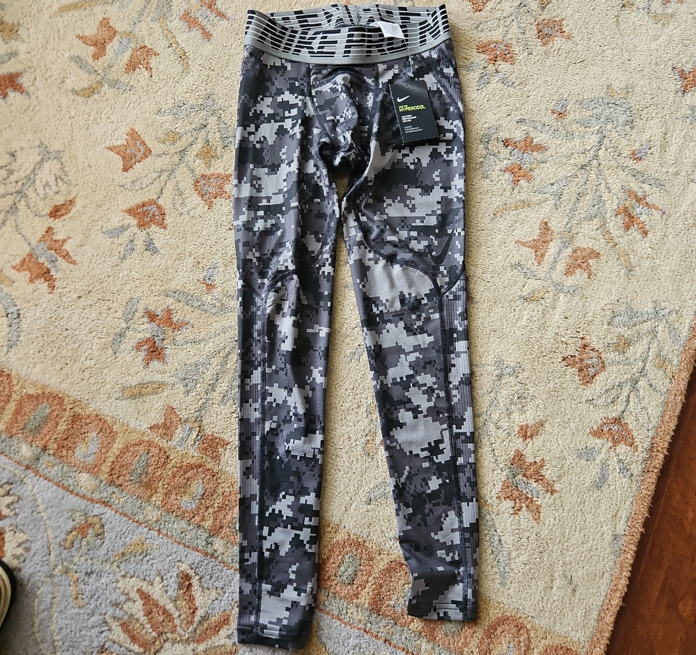 NWT...Nike Digital Camo Black and Gray Men's Base Layer